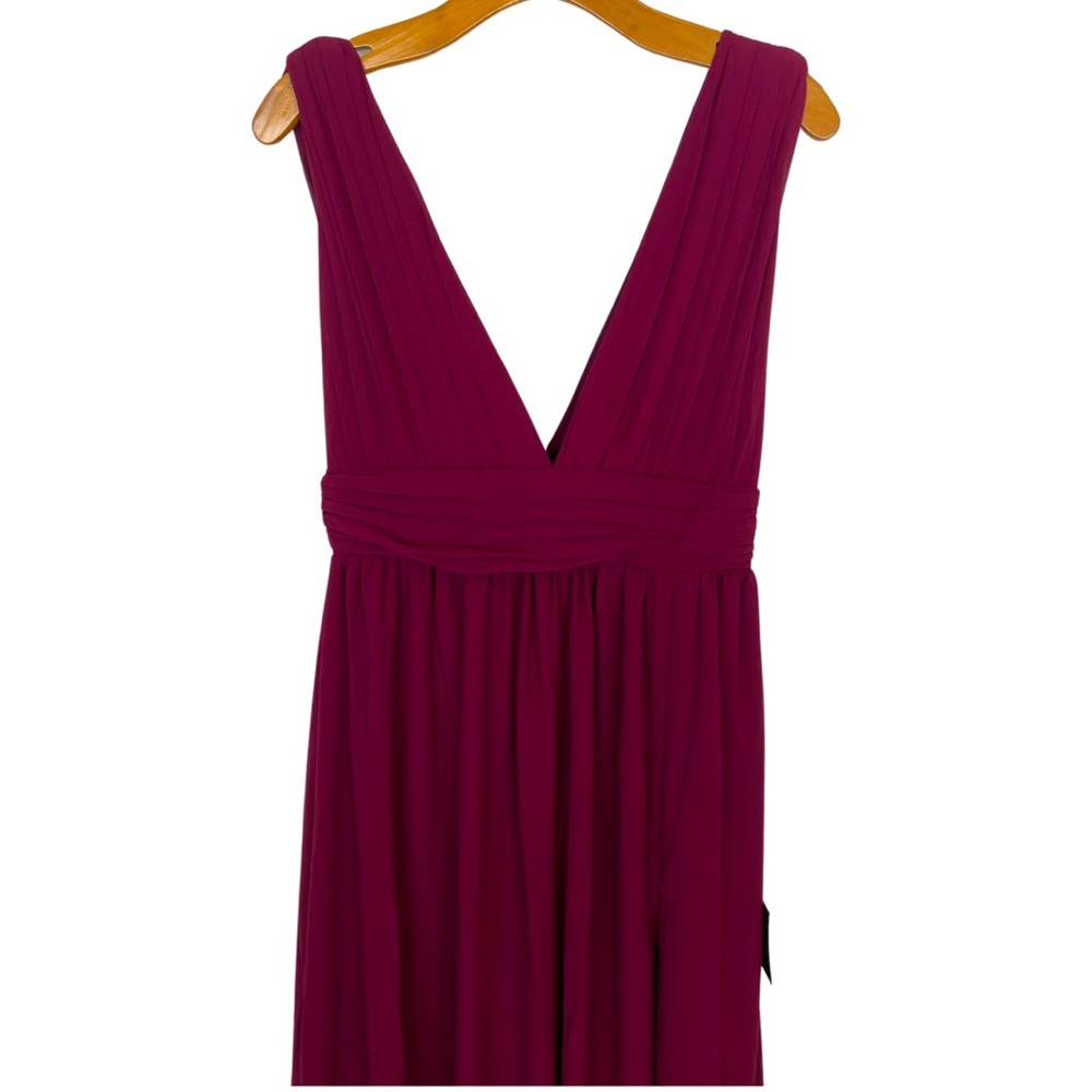 Lulus Heavenly Hues Burgundy Maxi Sleeveless Dress Wedding Party Formal NWT - Picture 6 of 10